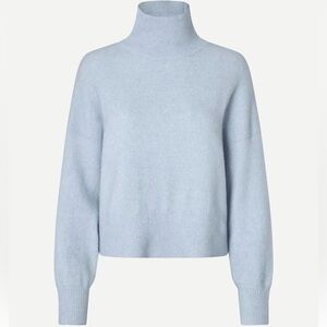 Banana republic cashmere turtleneck powder blue size small
